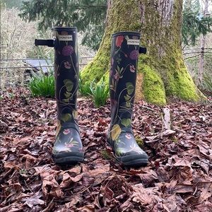 Hunter floral rain boots